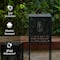 Glitzhome® Black Metal Cutout Pattern Solar Powered Outdoor Floor Lanterns Set